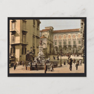 Carte Postale Scène de rue, Naples, Italie classique Photochrom