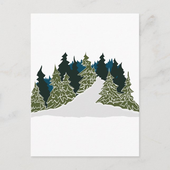 Carte Postale Scène de traînée d'hiver (Devant)