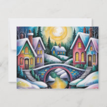 Scène de village ART NAIVE