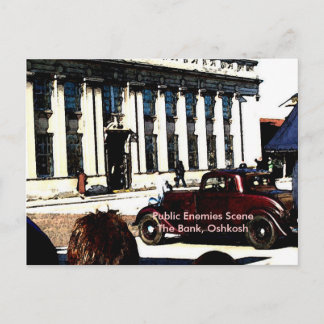 Carte Postale Scène d'ennemis publics - La Banque, Oshkosh