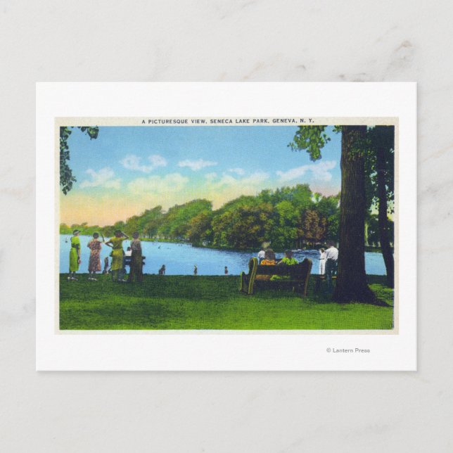 Carte Postale Scène du parc du lac Seneca (Devant)