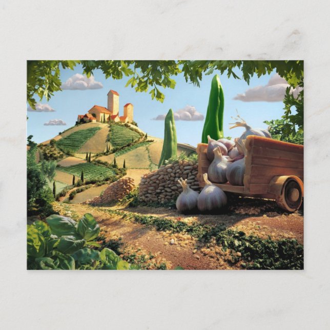 Carte Postale Scène du pays alimentaire (Devant)