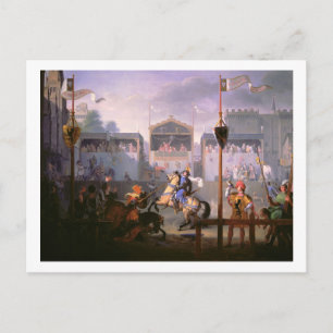 Carte Postale Scène d'un tournoi au quatorzième siècle, 1