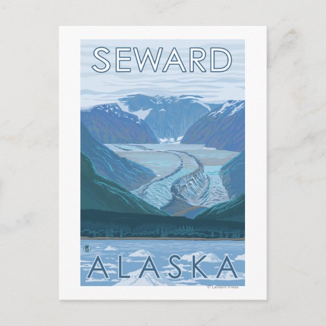 Carte Postale Scène glaciaire - Seward, Alaska (Devant)