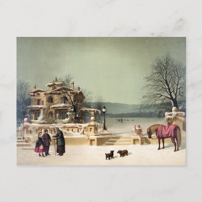 Carte Postale Scène hivernale américaine (Devant)