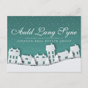 Carte Postale Scène hivernale moderne   Salutations du Nouvel An