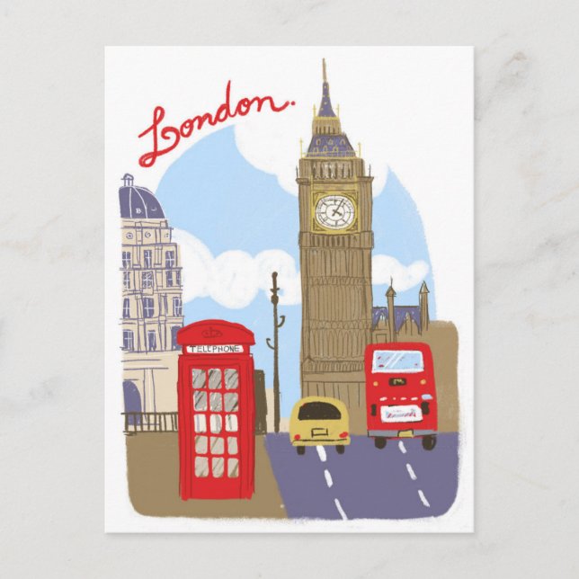 Carte Postale Scène Londres (Devant)