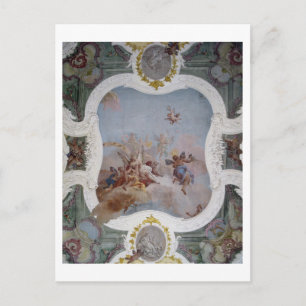 Carte Postale Scène mythologique avec le Zodiaque (fresque)