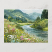 Scène naturelle avec vue sur la rivière
