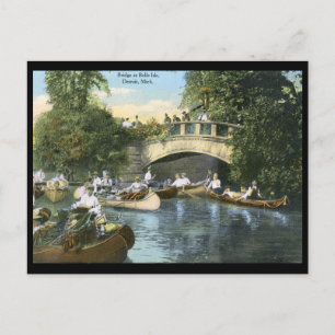 Carte Postale Scène nautique, Belle Isle, Detroit Vintage