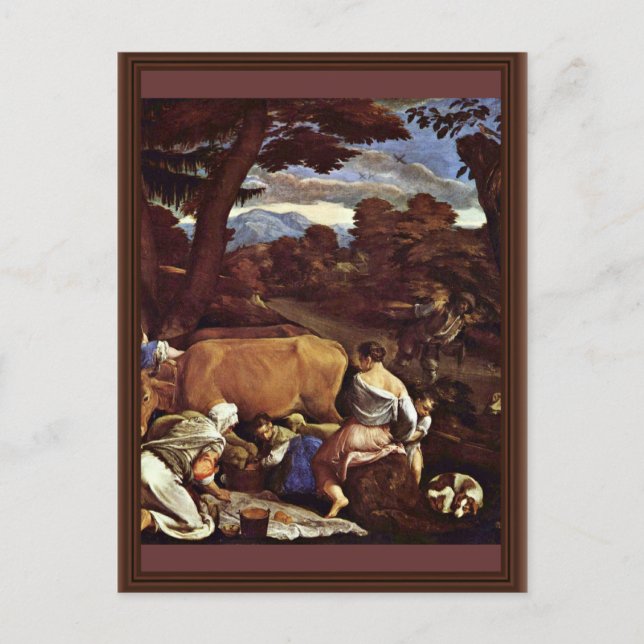 Carte Postale Scène Pastorale De Ponte Jacopo Da (Meilleure Qual (Devant)