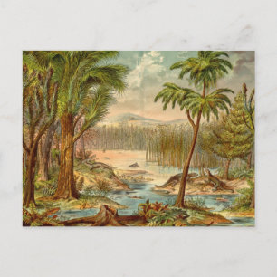 Carte Postale Scène préhistorique Antique Imprimer