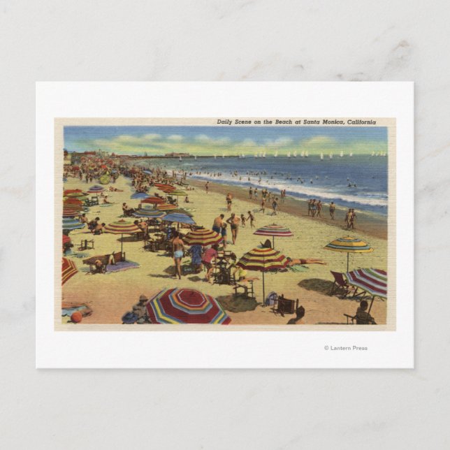 Carte Postale Scène quotidienne sur la plage (Devant)