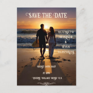 Carte Postale Scène romantique Sunset Beach avec élégance tropic