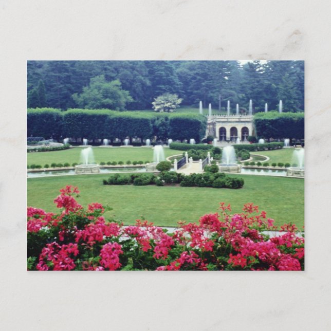 Carte Postale Scène rouge du balcon véranda, Longwood Gard (Devant)