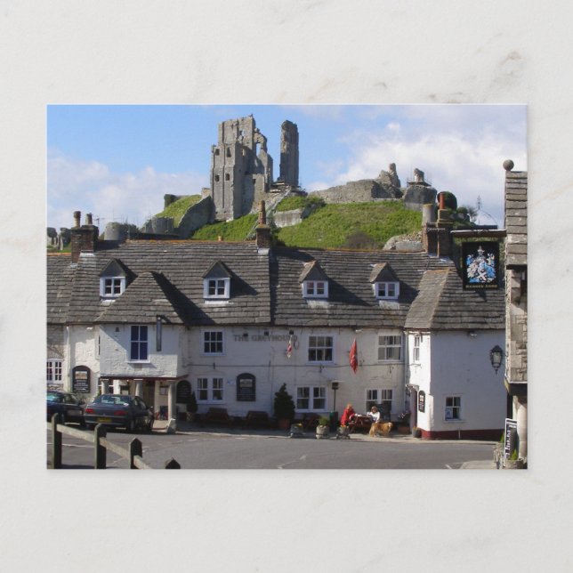 Carte Postale Scènes anglaises, Château de Corfe, Dorset (Devant)