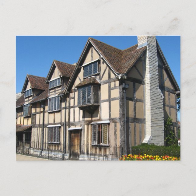 Carte Postale Scènes anglaises, lieu de naissance de Shakespeare (Devant)