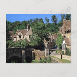 Carte Postale Scènes anglaises, village du château de Corfe, Dor