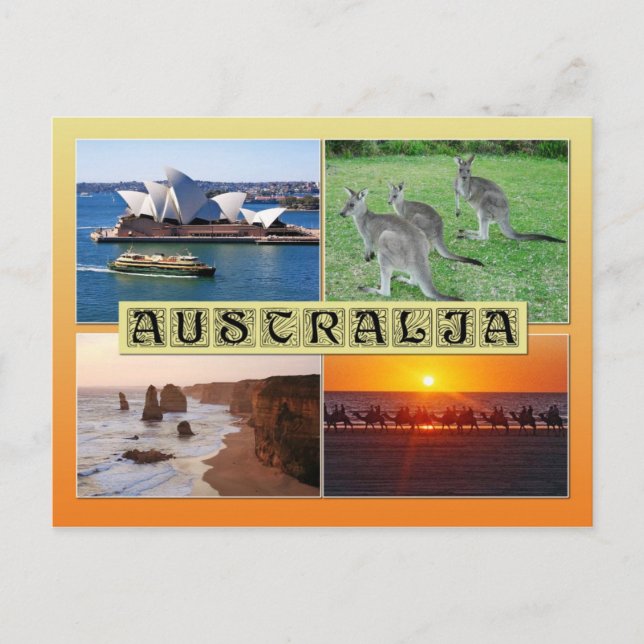 Carte Postale Scènes d'Australie (Devant)