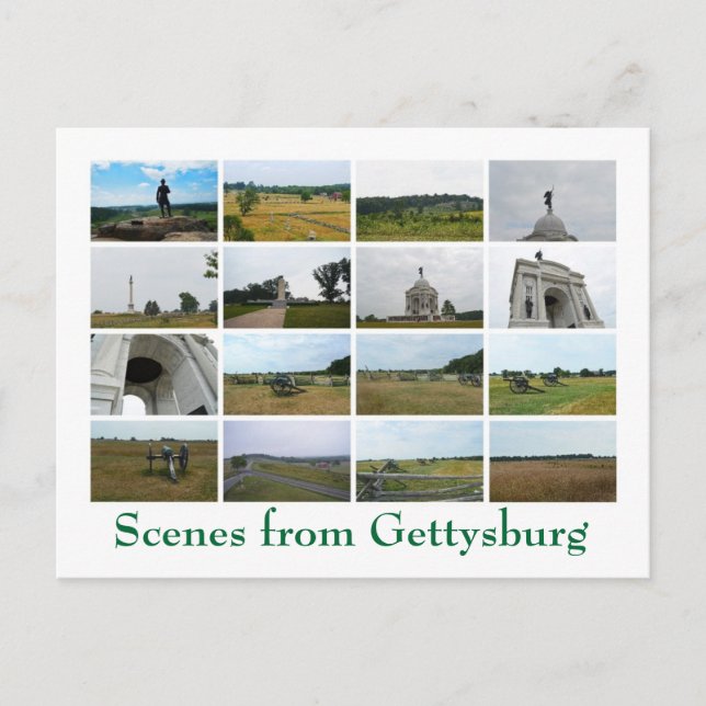 Carte Postale Scènes de Gettysburg (Devant)