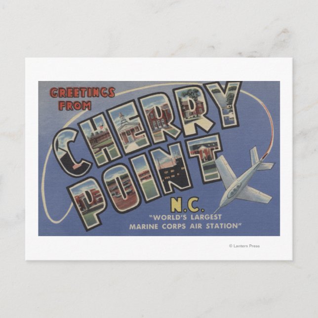 Carte Postale Scènes de grandes lettres - Cerry Point, NC (Devant)