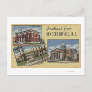 Carte Postale Scènes de grandes lettres - Hendersonville, NC