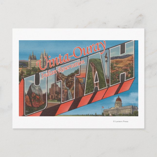 Carte Postale Scènes de grandes lettres - Utah (Devant)
