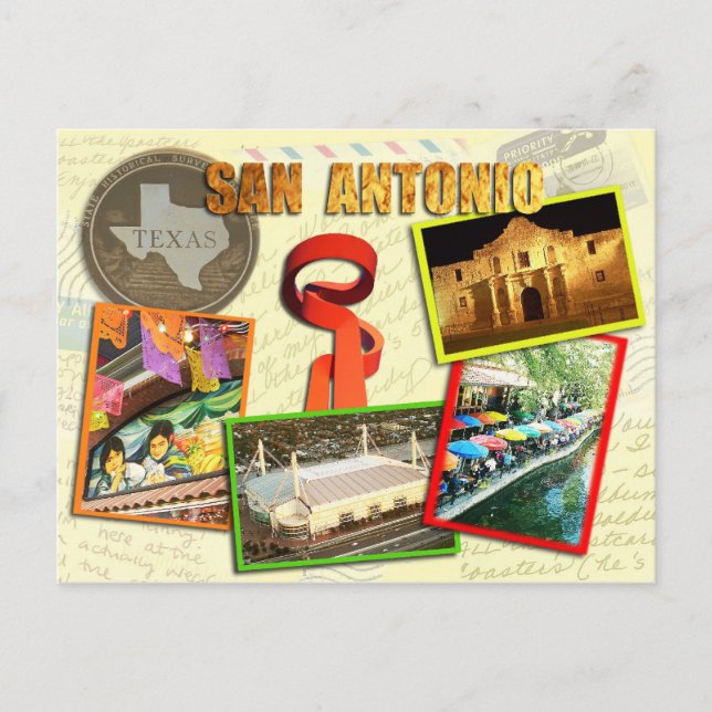 Carte Postale Scènes de San Antonio, Texas (Devant)