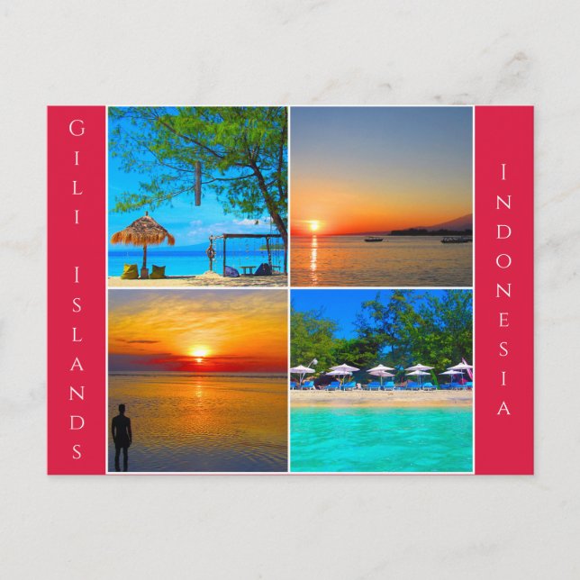 Carte Postale scènes des îles gili (Devant)