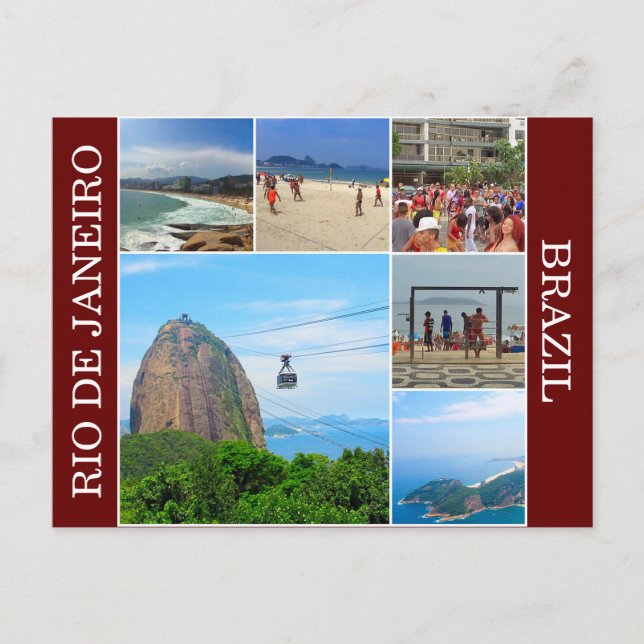 Carte Postale scènes rio de feuilles de sucre (Devant)