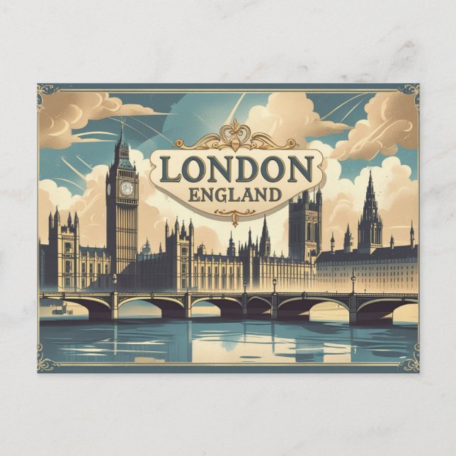 Carte Postale Scènes vintages de Londres (Devant)