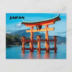 Carte Postale Scenic landscape with Japanese Torii Gate