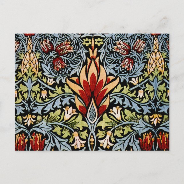 Carte Postale Schéma floral William Morris Snakeshead (Devant)