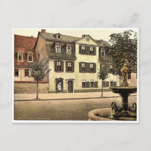 Carte Postale Schiller's House, Weimar, Thuringe, Allemagne rare