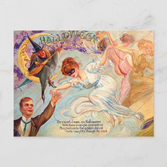 Carte Postale Schmucker : Danse d'or pour Halloween (Devant)