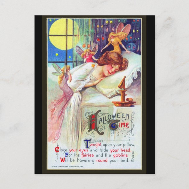 Carte Postale Schmucker : Heure d'Halloween (Devant)