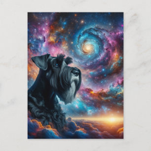 Carte Postale Schnauzer géant dans le Cosmos