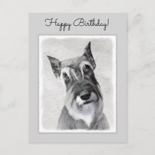 Carte Postale Schnauzer (Giant) Peinture - Chien Art