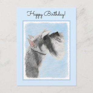 Carte Postale Schnauzer (Giant, Standard) Peinture - Chien Art