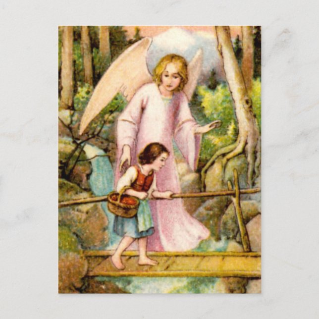 Carte Postale Schutzengel und Mädchen (Devant)