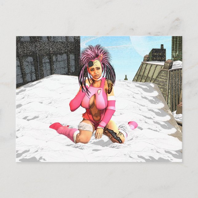 Carte Postale Sci Fi Snow Punk (Devant)