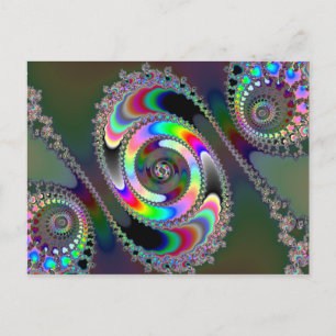 Carte Postale scie à chaîne - fractale