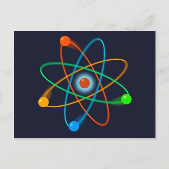 Carte Postale Science de la structure atomique (Devant)