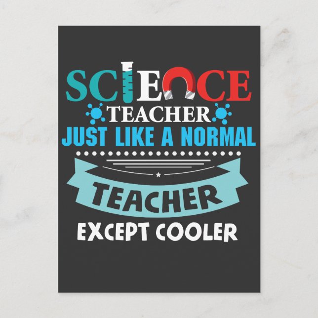 Carte Postale Science Enseignant Chimie Biologie Magnet Test Tub (Devant)