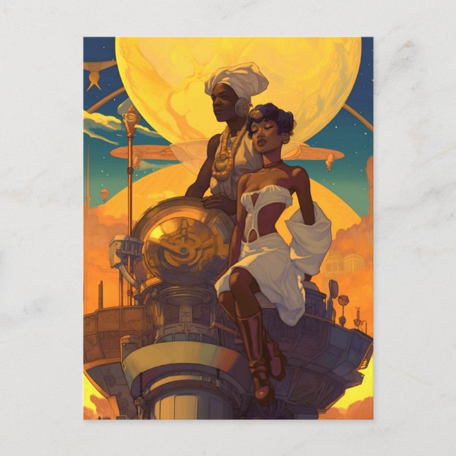 Carte Postale Science-fiction Afrofuturiste (Devant)