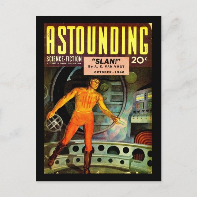 Carte Postale Science-fiction étonnante_ Octobre 1940_Pulp Art (Devant)