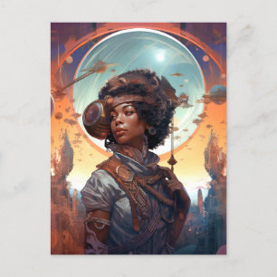Carte Postale Science-fiction Femme noire Afrofuturisme