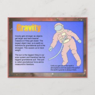 Carte Postale Science, gravité