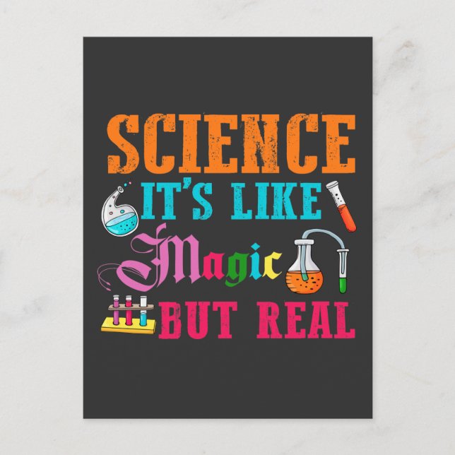 Carte Postale Science Magie Futur Scientifique Chimie Étudiant (Devant)