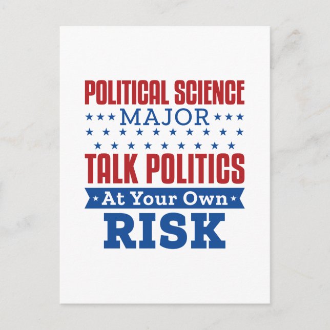 Carte Postale Sciences politiques Parler de politique et de poli (Devant)